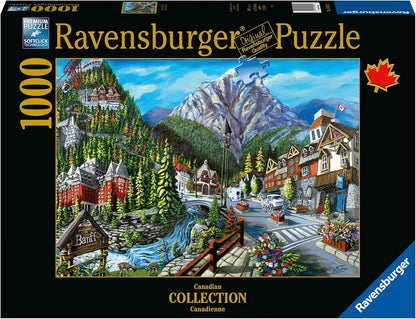 Kanadai Kollekció - Banff Városa Ravensburger 1000 darabos kirakó puzzle (RA-16481 4005556164813) - puzzlegarden