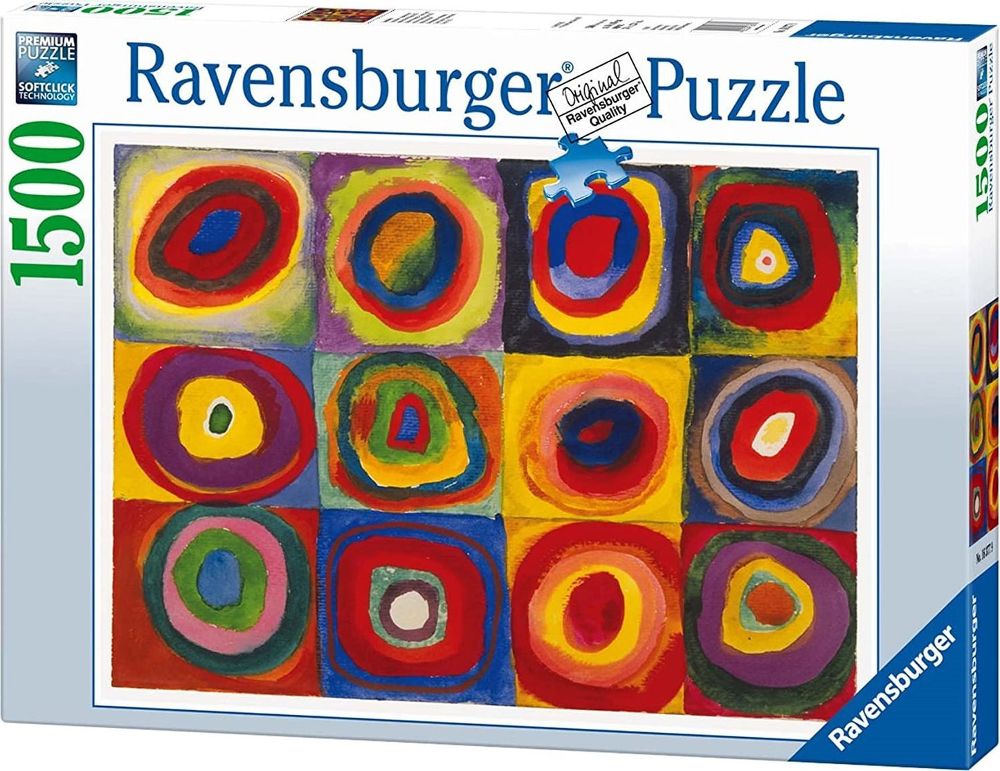 Kandinsky - Szín tanulmány - Négyzetek és koncentrikus körök Ravensburger 1500 darabos kirakó puzzle (RA-16377 4005556163779) - puzzlegarden