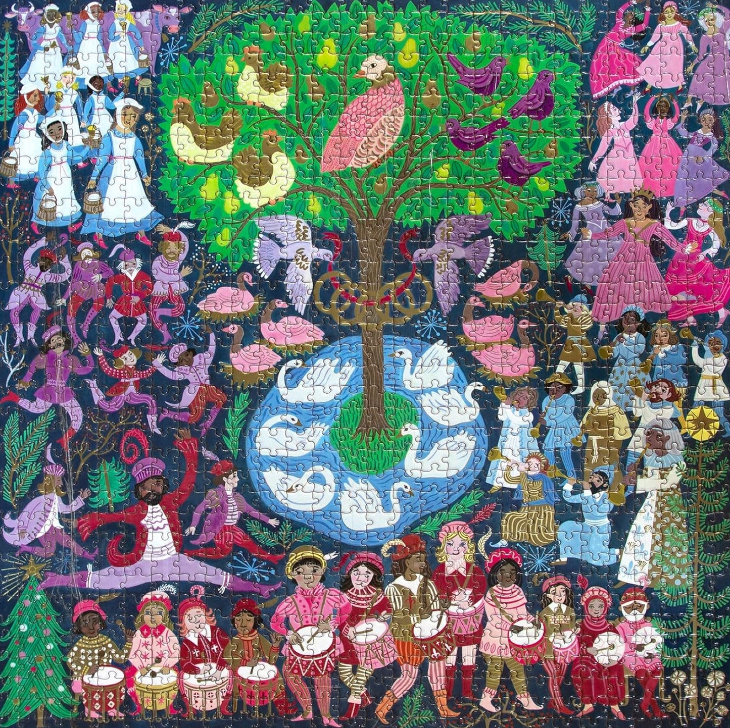 Karácsony 12 Napja Eeboo 1000 darabos kirakó puzzle (EB-PZTTDC 689196514951) - puzzlegarden