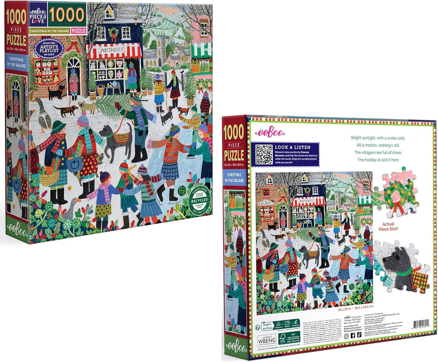 Karácsony a főtéren Eeboo 1000 darabos kirakó puzzle (EB-PZT211) - puzzlegarden