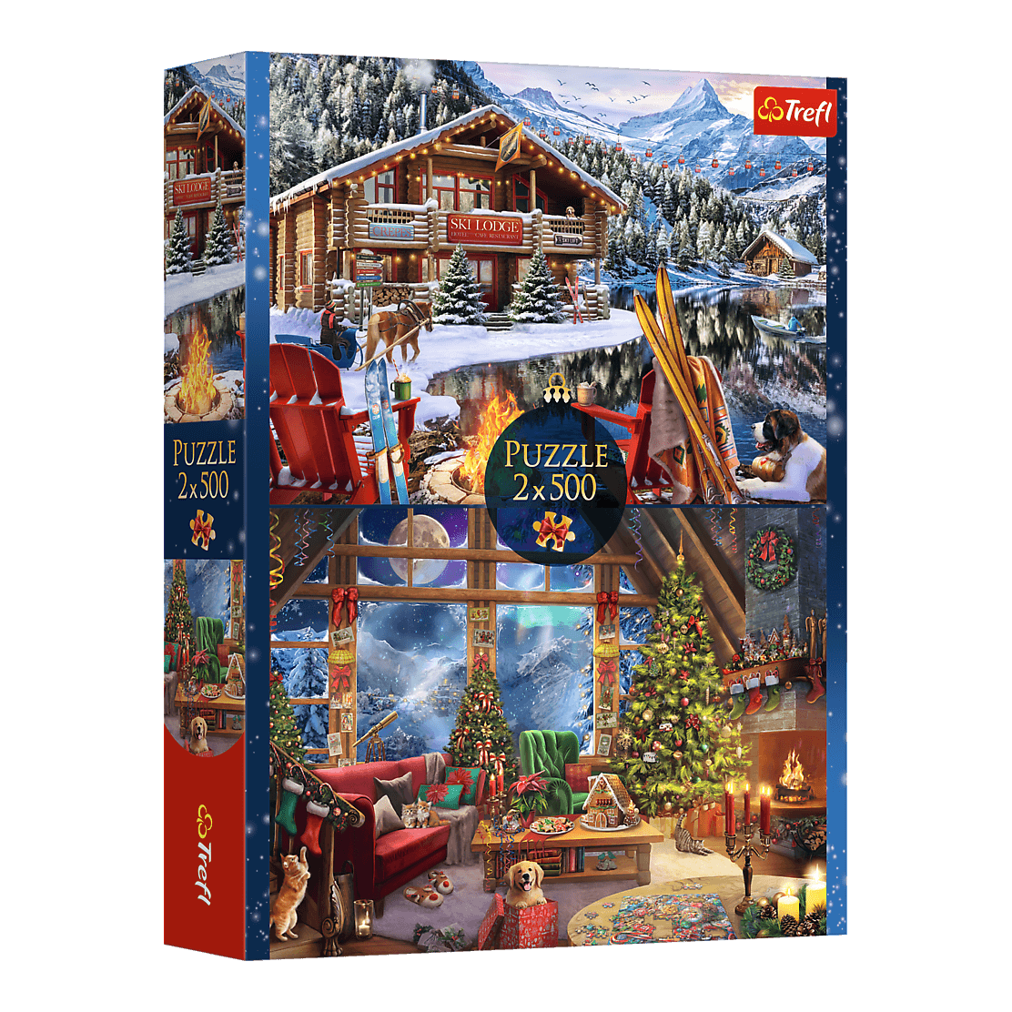 Karácsony a hegyekben - 2x500 Trefl 500 darabos kirakó puzzle (TR-37540) - puzzlegarden