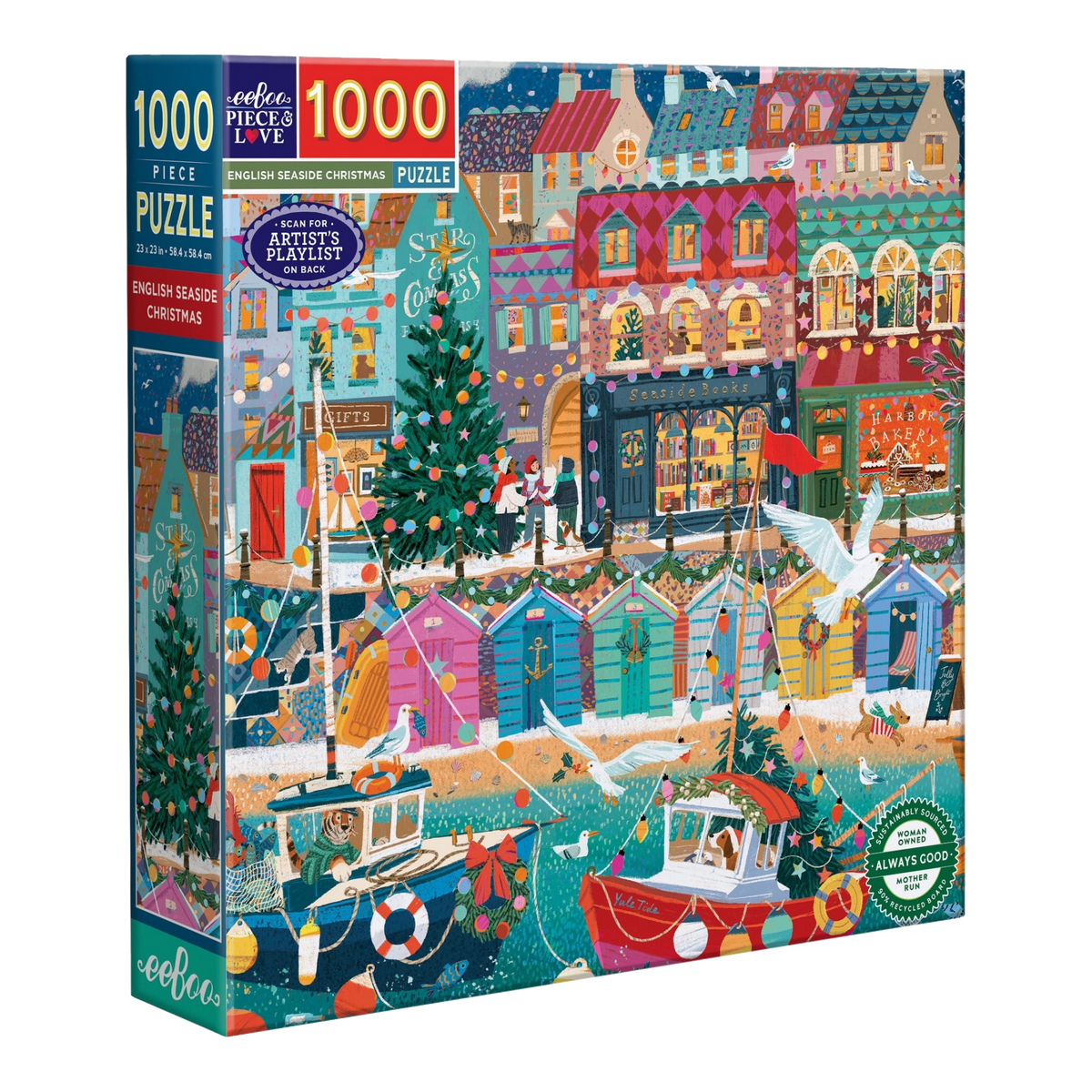Karácsony az angol tengerparton Eeboo 1000 darabos kirakó puzzle (EB-EPZT799) - puzzlegarden