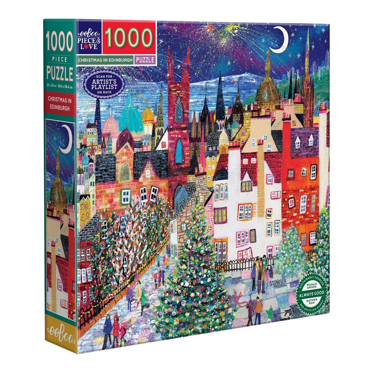 Karácsony Edinburgh-ban Eeboo 1000 darabos kirakó puzzle (EB-EPZT245) - puzzlegarden