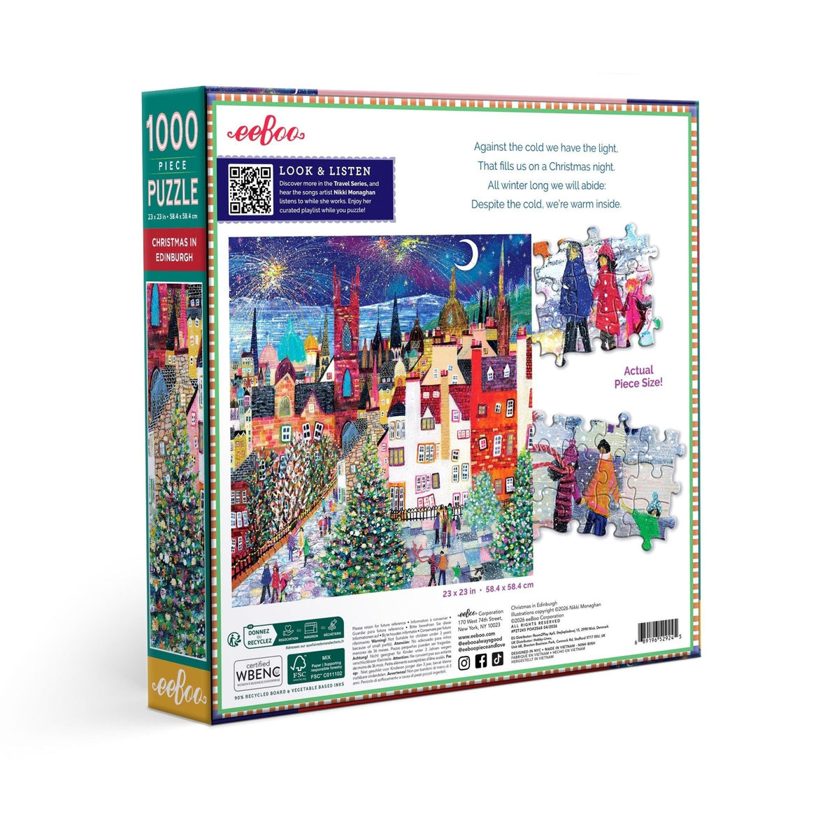 Karácsony Edinburgh-ban Eeboo 1000 darabos kirakó puzzle (EB-EPZT245) - puzzlegarden