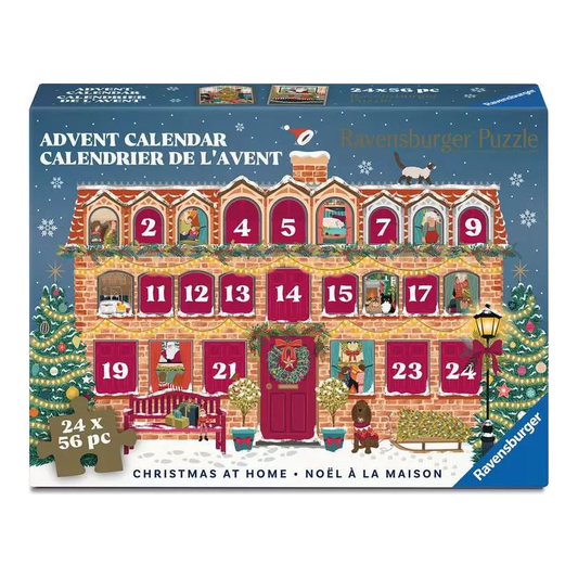 Karácsony otthon – Adventi kalendárium Ravensburger 24x56 darabos kirakó puzzle (RA-12002014) - puzzlegarden