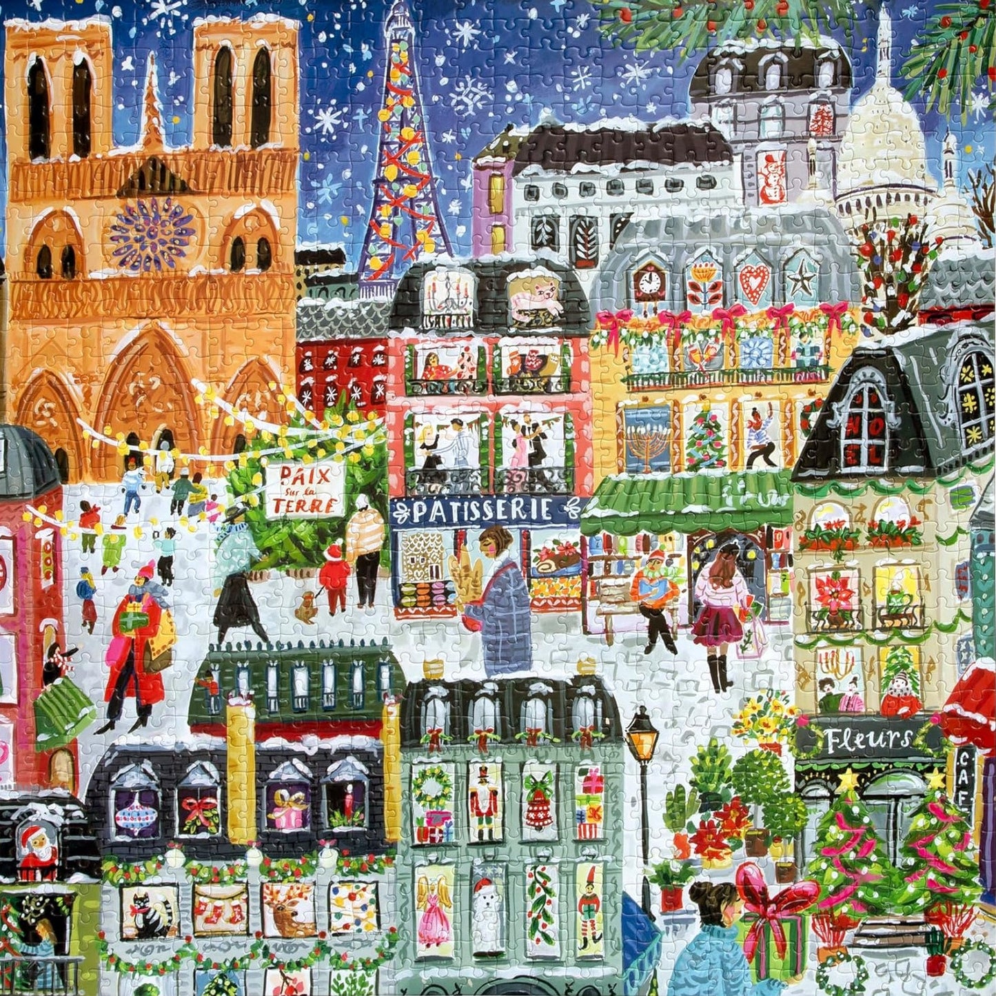 Karácsony Párizsban Eeboo 1000 darabos kirakó puzzle (EB-PZT781) - puzzlegarden