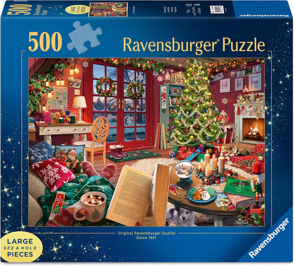 Karácsonyi bekuckózás - XXL Ravensburger 500 darabos kirakó puzzle (RA-12001805) - puzzlegarden