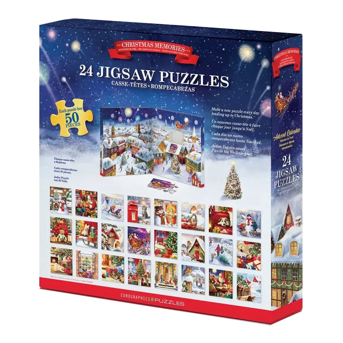 Karácsonyi emlékek – puzzle adventi naptár Eurographics 24x50 darabos kirakó puzzle (EUR-9924-5810) - puzzlegarden