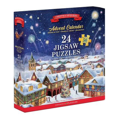 Karácsonyi emlékek – puzzle adventi naptár Eurographics 24x50 darabos kirakó puzzle (EUR-9924-5810) - puzzlegarden
