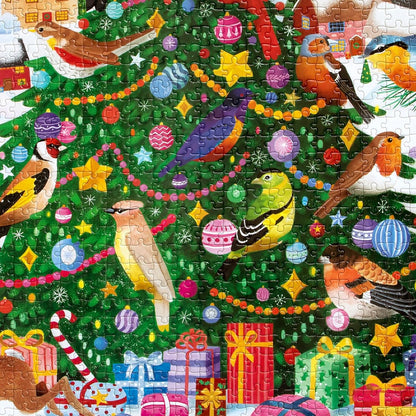 Karácsonyi énekesmadarak Eeboo 1000 darabos kirakó puzzle (EB-PZT204) - puzzlegarden