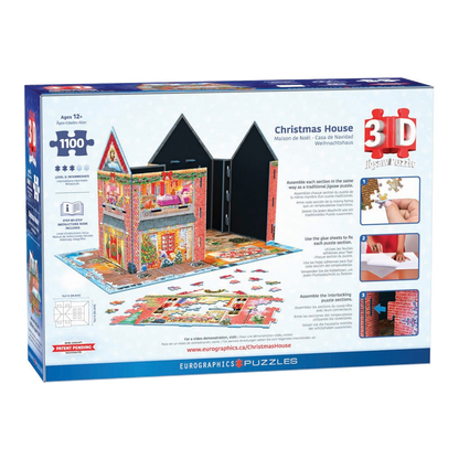 Karácsonyi ház – 3D puzzle Eurographics 1100 darabos kirakó puzzle (EUR-9910-5817) - puzzlegarden