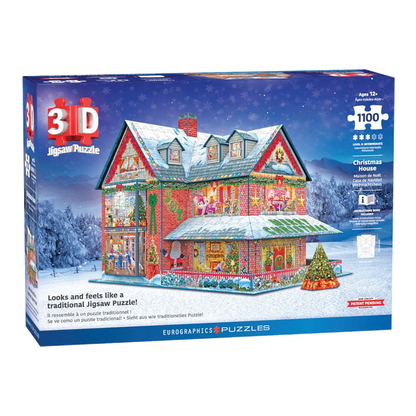 Karácsonyi ház – 3D puzzle Eurographics 1100 darabos kirakó puzzle (EUR-9910-5817) - puzzlegarden