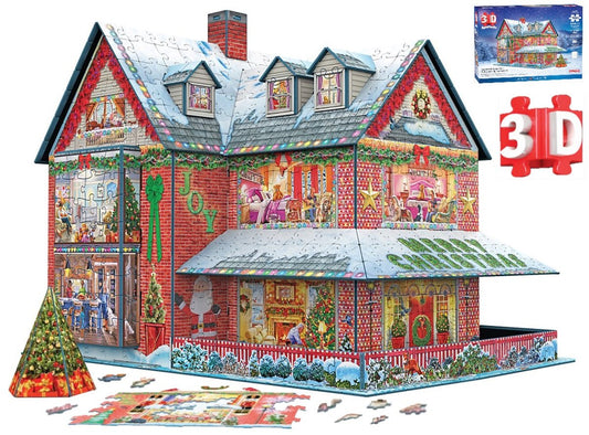 Karácsonyi ház – 3D puzzle Eurographics 1100 darabos kirakó puzzle (EUR-9910-5817) - puzzlegarden