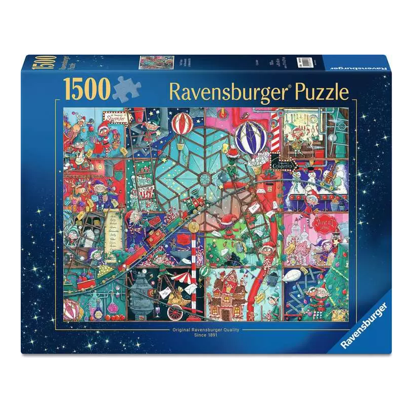 Karácsonyi manógyár Ravensburger 1500 darabos kirakó puzzle (RA-12001934) - puzzlegarden