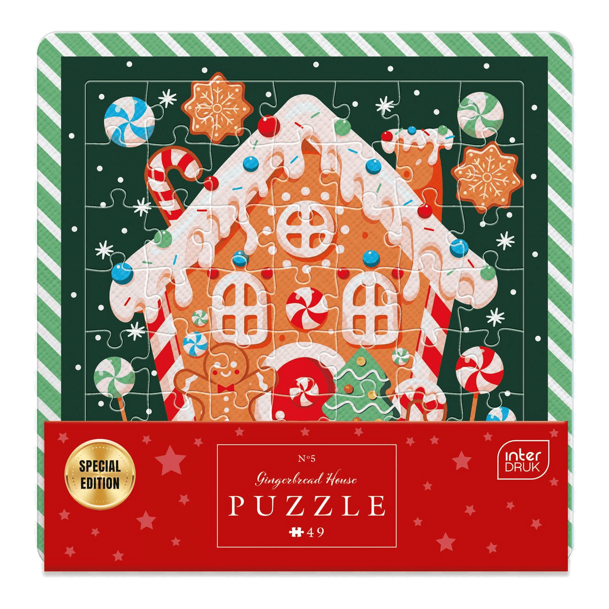 Karácsonyi mézeskalácsház Interdruk 49 darabos kirakó puzzle (ID-5902277395948) - puzzlegarden