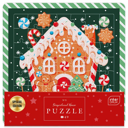 Karácsonyi mézeskalácsház Interdruk 49 darabos kirakó puzzle (ID-5902277395948) - puzzlegarden