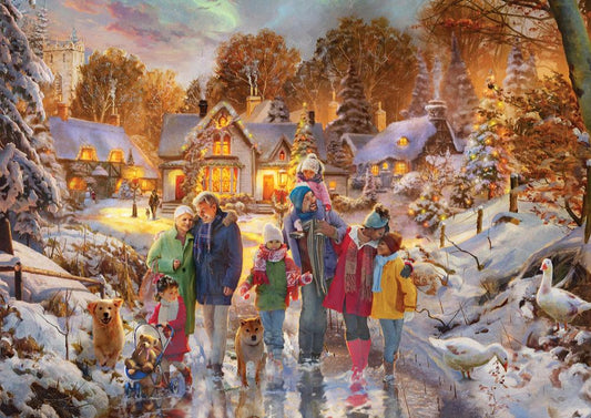 Karácsonyi séta Gibsons 500 darabos kirakó puzzle (G-G3610) - puzzlegarden