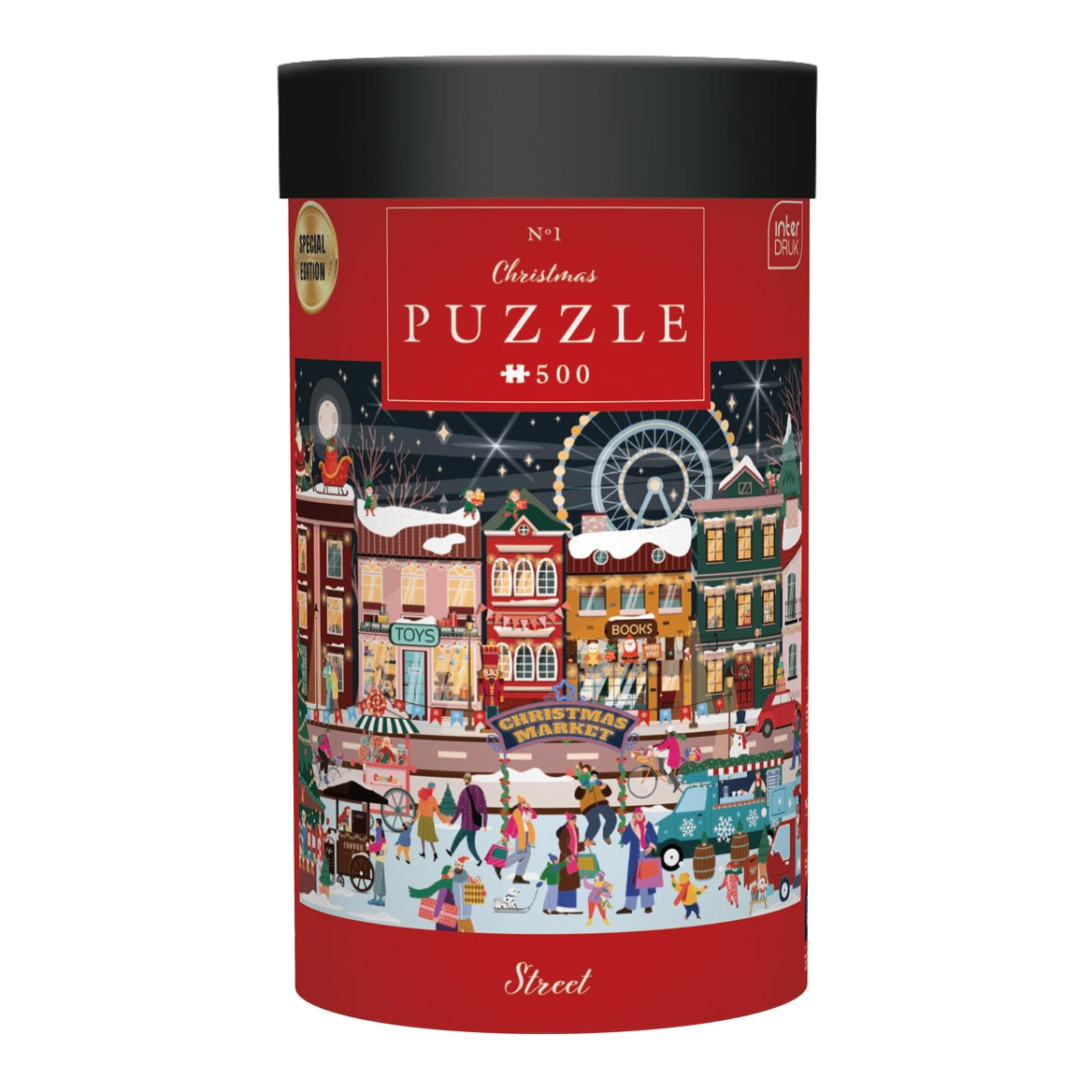 Karácsonyi utca Interdruk 500 darabos kirakó puzzle (ID-5902277396013) - puzzlegarden