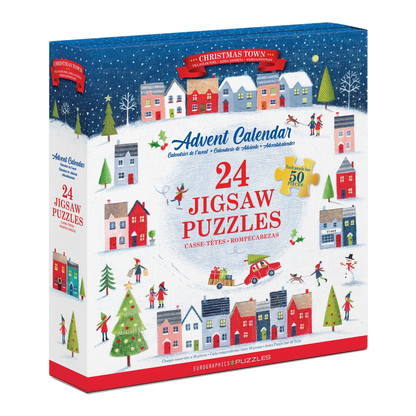 Karácsonyi város – puzzle adventi naptár Eurographics 24x50 darabos kirakó puzzle (EUR-9924-5805) - puzzlegarden
