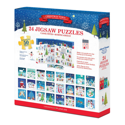 Karácsonyi város – puzzle adventi naptár Eurographics 24x50 darabos kirakó puzzle (EUR-9924-5805) - puzzlegarden