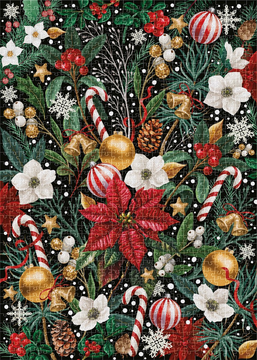 Karácsonyi virágok 1 Interdruk 1000 darabos kirakó puzzle (ID-5902277396143) - puzzlegarden