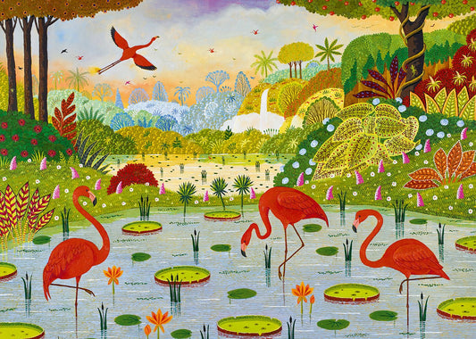 Karib flamingók Pieces & Peace 1000 darabos kirakó puzzle (PP-0073 3770001400730) - puzzlegarden