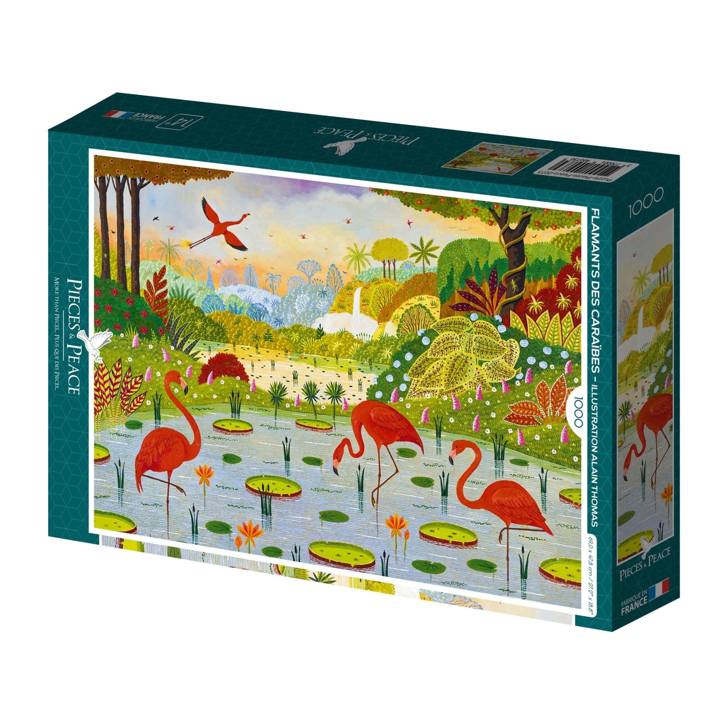 Karib flamingók Pieces & Peace 1000 darabos kirakó puzzle (PP-0073 3770001400730) - puzzlegarden