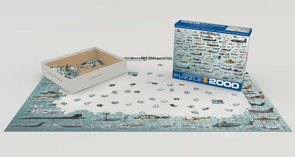 Katonai repülőgépek fejlődése Eurographics 2000 darabos kirakó puzzle (EUR-8220-0578) - puzzlegarden