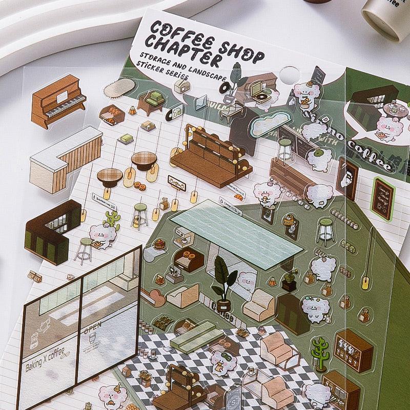 Kávézó - matricajelenet Simno 1 darabos kirakó puzzle (SN-6941776312505) - puzzlegarden