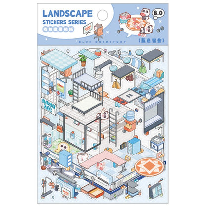 Kék kollégium - matricajelenet Simno 1 darabos kirakó puzzle (SN-6941776325574) - puzzlegarden