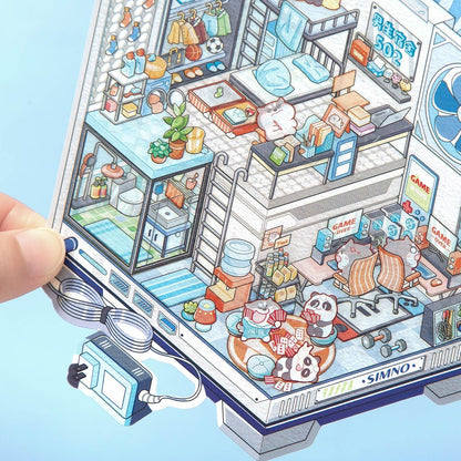 Kék kollégium - matricajelenet Simno 1 darabos kirakó puzzle (SN-6941776325574) - puzzlegarden