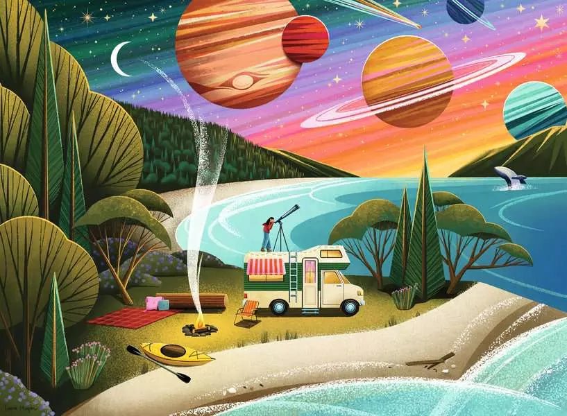Kempingezés Ravensburger 500 darabos kirakó puzzle (RA-12001706) - puzzlegarden