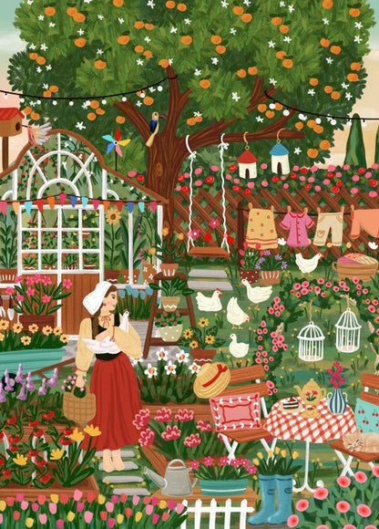 Kert a ház körül Pieces & Peace 1500 darabos kirakó puzzle (PaP-00289) - puzzlegarden
