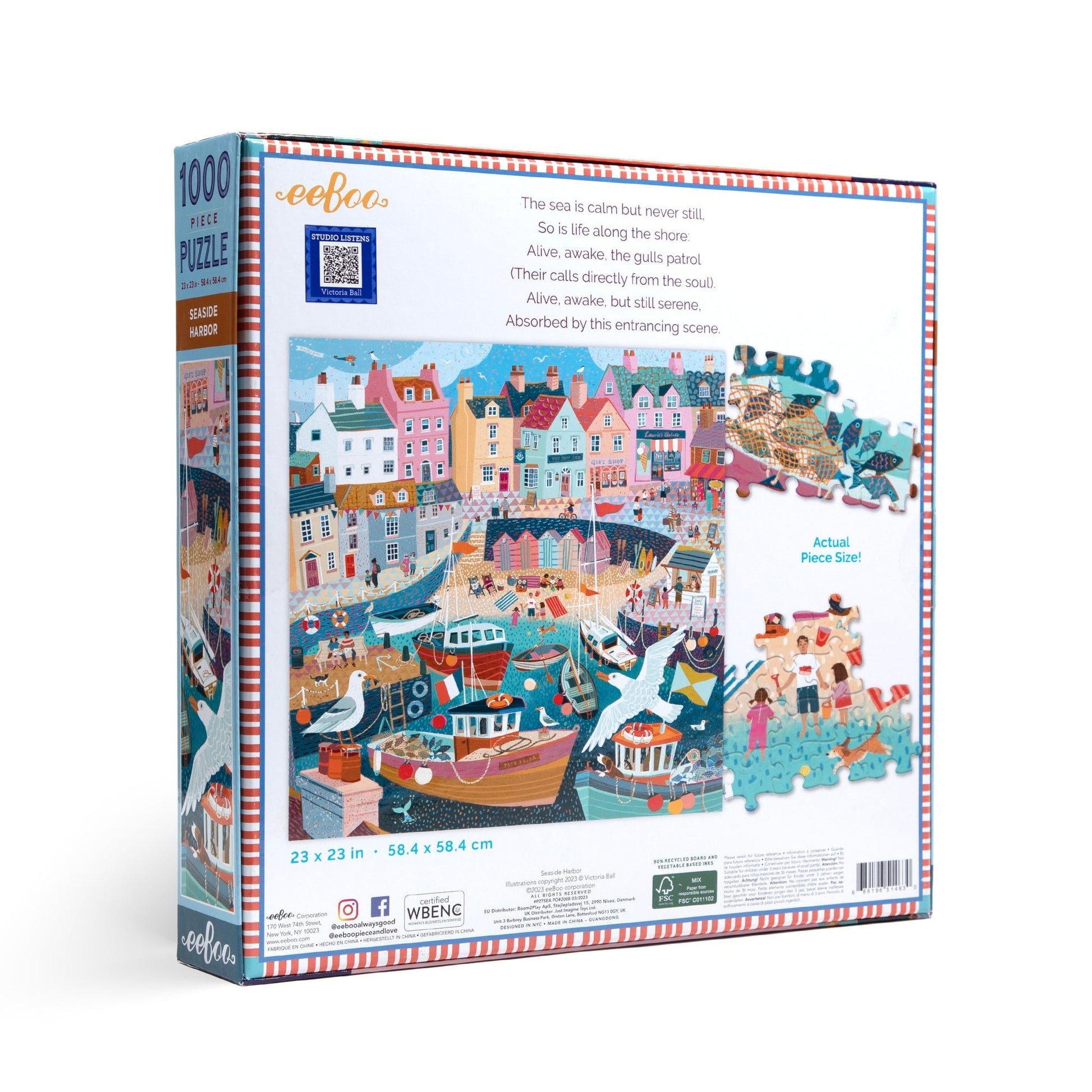 Kikötőváros Eeboo 1000 darabos kirakó puzzle (EB-PZTSEA 689196514630) - puzzlegarden