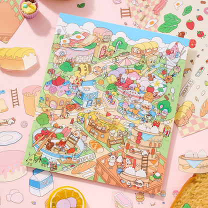 Kikötőváros - matricajelenet Simno 1 darabos kirakó puzzle (SN-6941776326212) - puzzlegarden