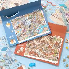 Kikötőváros - matricajelenet Simno 1 darabos kirakó puzzle (SN-6941776326212) - puzzlegarden