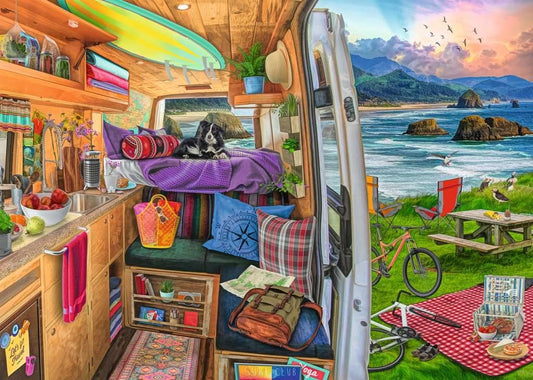 Kilátás a Lakóautóból - XXL Ravensburger 500 darabos kirakó puzzle (RA - 17473) - puzzlegarden