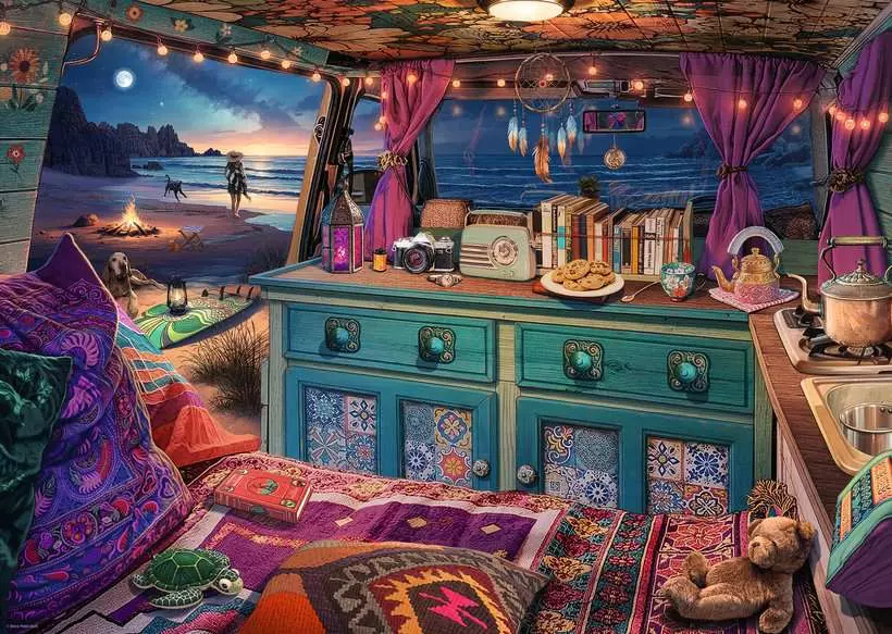 Kilátás az ablakomból 2. – Lakóautó Ravensburger 1000 darabos kirakó puzzle (RA-12001757) - puzzlegarden