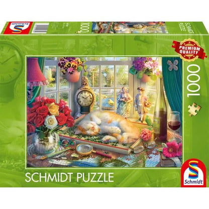 Kirakózás a Macskával Schmidt Spiele 1000 darabos kirakó puzzle (SCH - 59789 4001504597894) - puzzlegarden