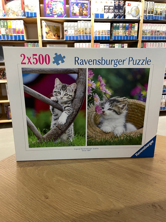 Kiscicák vidéken - 2x500 Ravensburger 500 darabos kirakó puzzle (RA - 12000232 4005555002321) - puzzlegarden