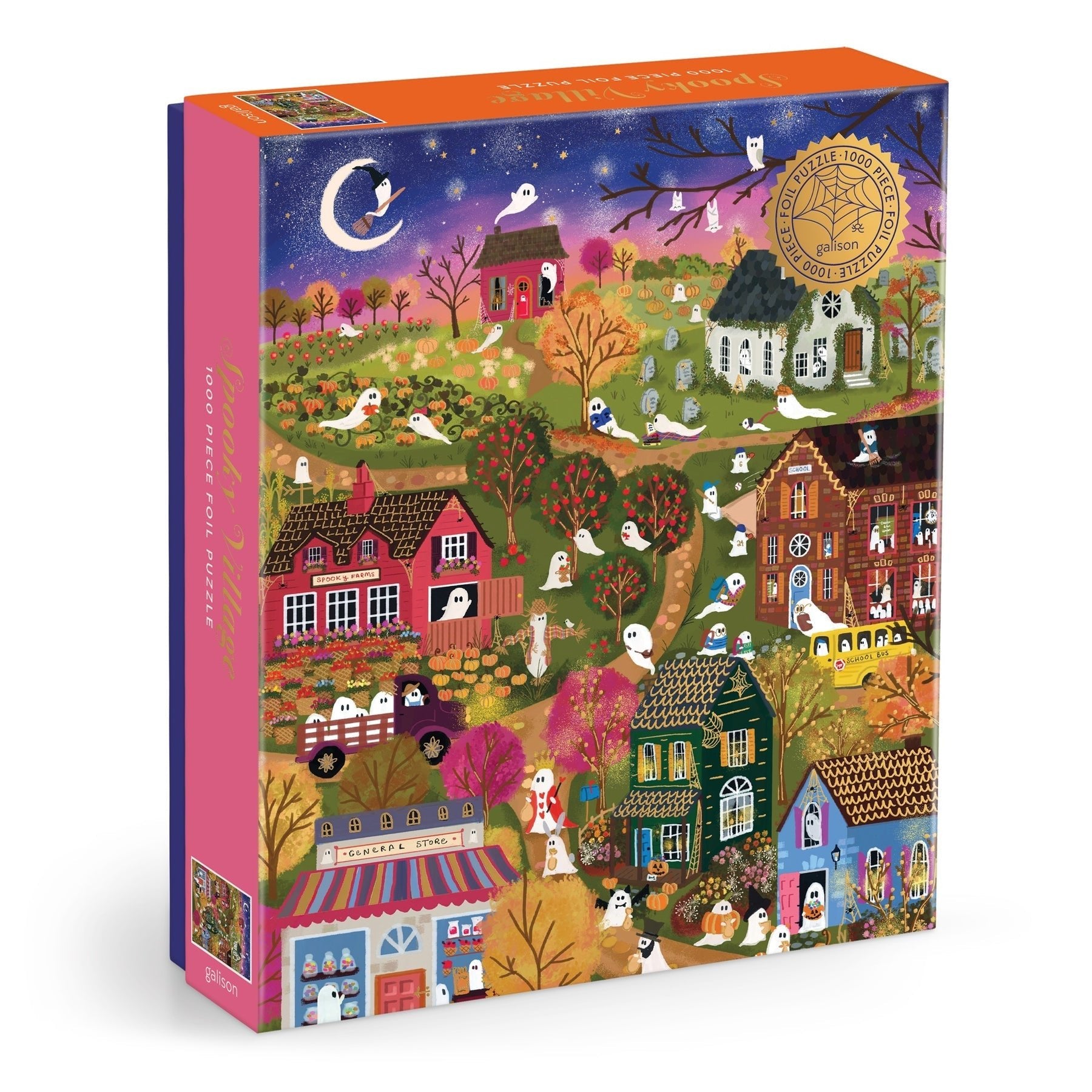Kísértetfalu - aranyfóliás Galison 1000 darabos kirakó puzzle (GA-9780735386075) - puzzlegarden