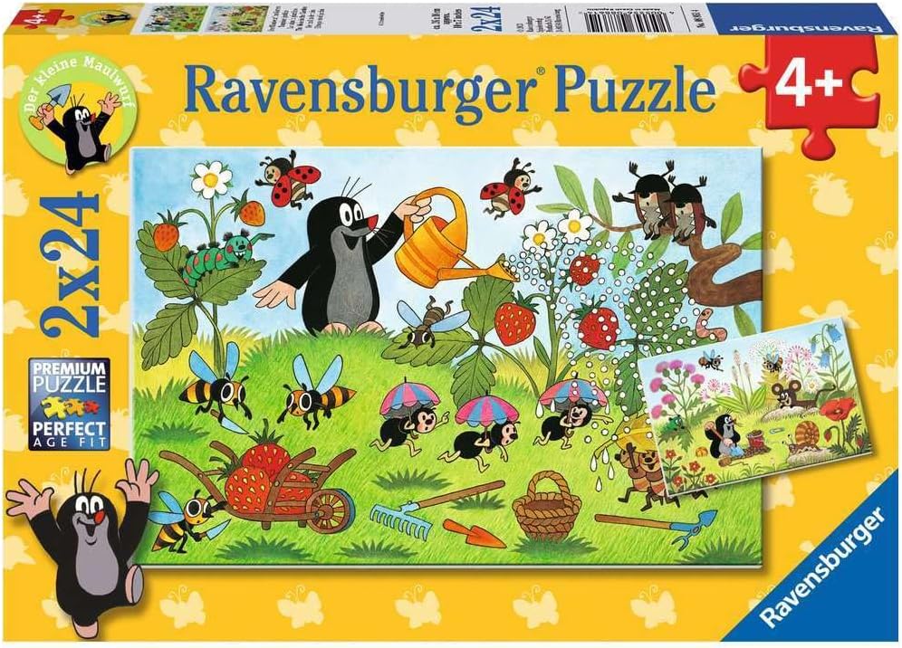 Kisvakond a Kertben - 2x24 Ravensburger 24 darabos kirakó puzzle (RA - 08861 4005556088614) - puzzlegarden