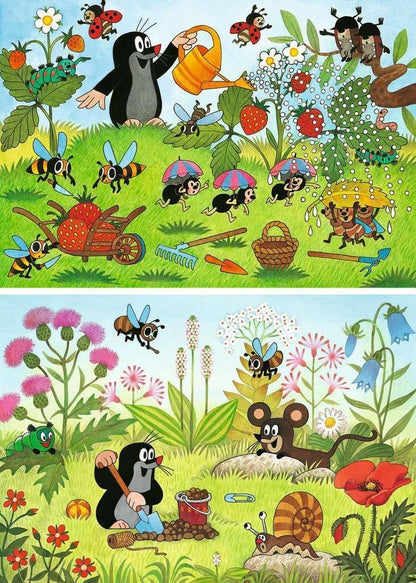 Kisvakond a Kertben - 2x24 Ravensburger 24 darabos kirakó puzzle (RA - 08861 4005556088614) - puzzlegarden