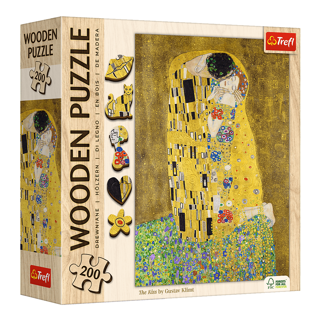 Klimt - A Csók - FA Kirakó! Trefl 200 darabos kirakó puzzle (TR-20247) - puzzlegarden