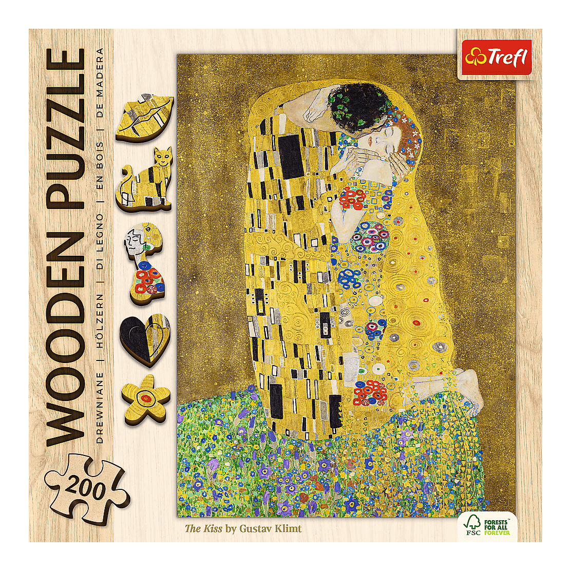 Klimt - A Csók - FA Kirakó! Trefl 200 darabos kirakó puzzle (TR-20247) - puzzlegarden