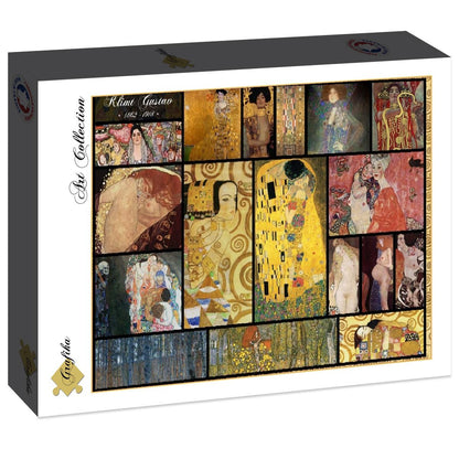 Klimt – Kollázs Grafika 2000 darabos kirakó puzzle (GR-30210) - puzzlegarden