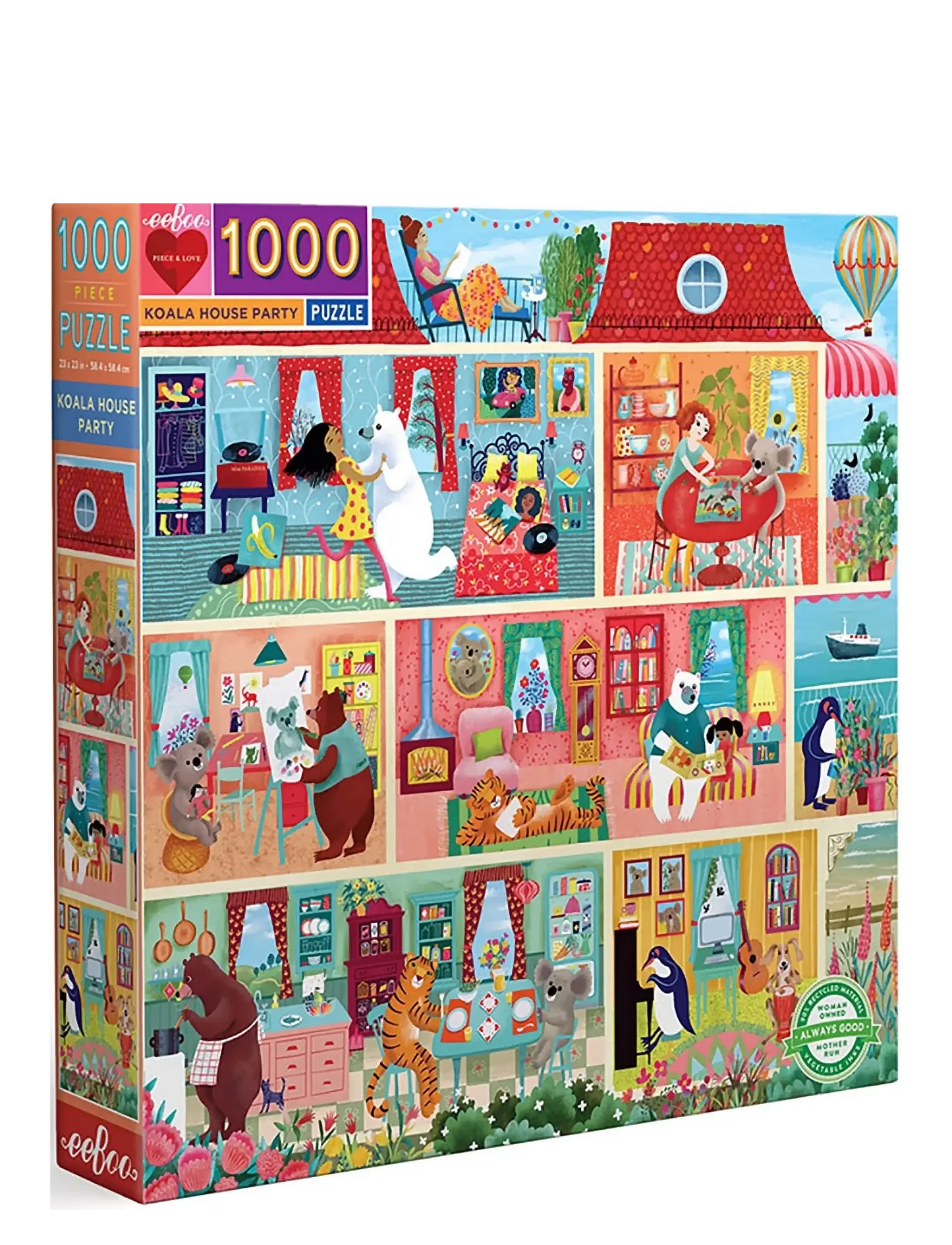 Koala házibuli Eeboo 1000 darabos kirakó puzzle (EB-EPZTKOP) - puzzlegarden