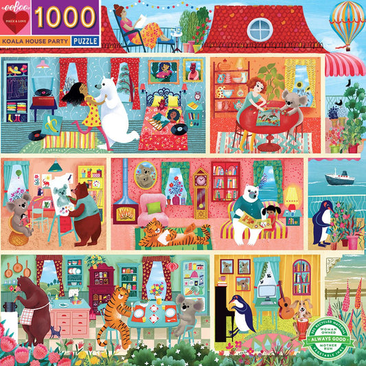 Koala házibuli Eeboo 1000 darabos kirakó puzzle (EB-EPZTKOP) - puzzlegarden