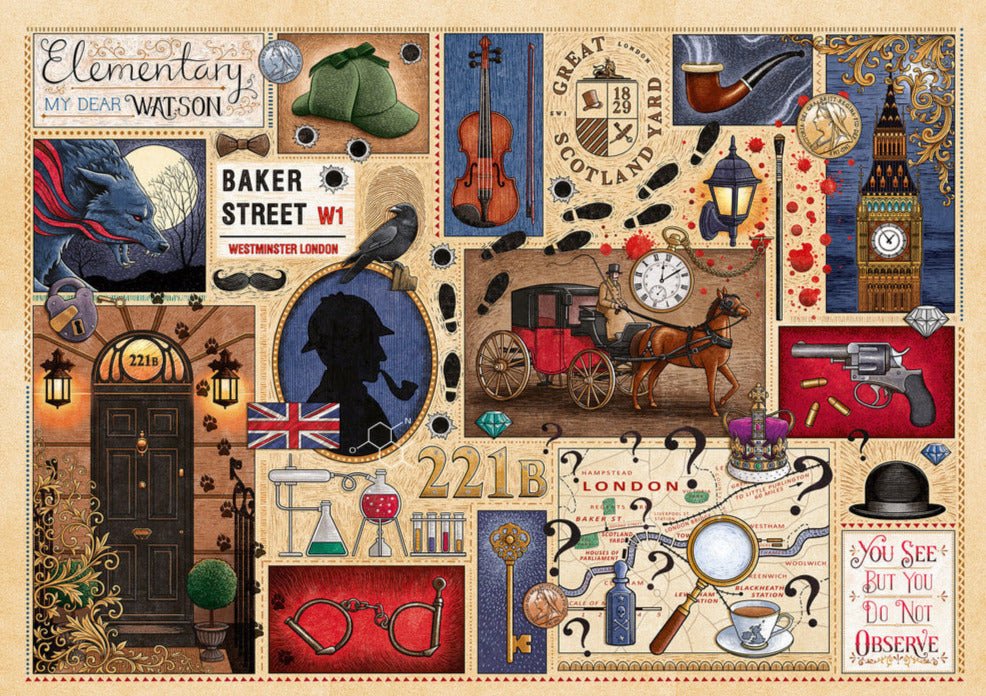 Könyv Klub - Sherlock Holmes Gibsons 1000 darabos kirakó puzzle (G-G7112 5012269071122) - puzzlegarden