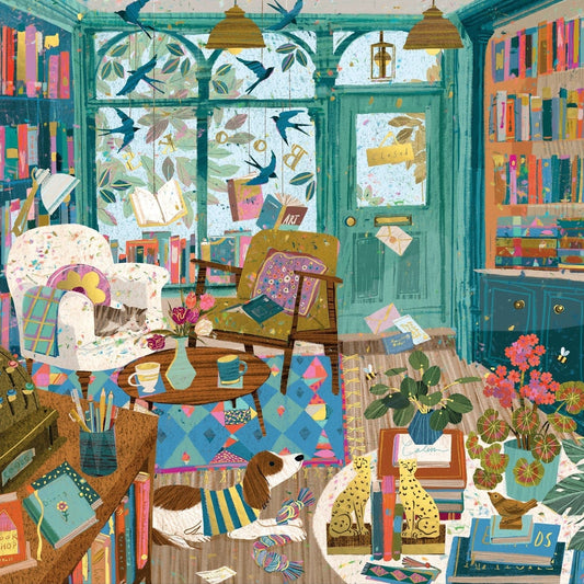 Könyvesbolt - délután - aranyfóliás Galison 500 darabos kirakó puzzle (GA-9780735386808) - puzzlegarden